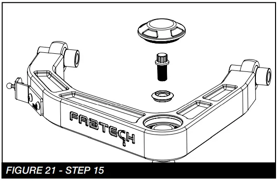 FABTECH FTS21267 2019 to 2021 GM 1500 4WD 3 Inch Aluminum UCA Suspension Kit - FIGURE 16