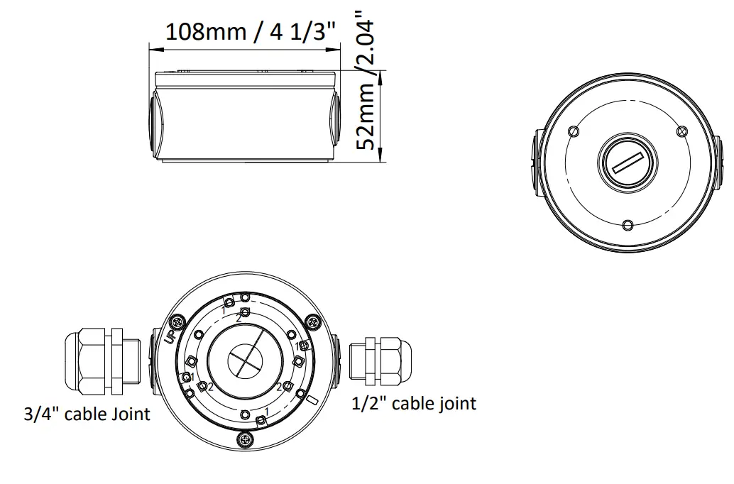 MeTra AV SPY-JB310W Small Junction Box fig 3