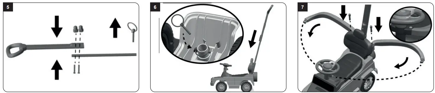 JAMARA 460625 Push-Car Mercedes-Benz G 350 d white 3in1-fig7