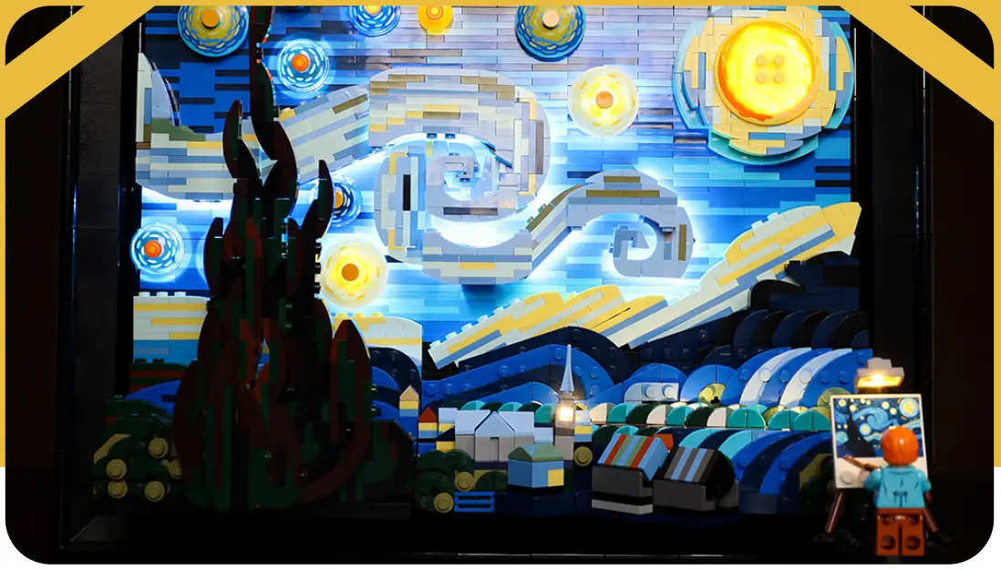 GAME OF BRICKS Light Kit for Vincent Van Gogh The Starry Night 21333-fig1