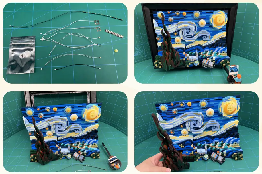 GAME OF BRICKS Light Kit for Vincent Van Gogh The Starry Night 21333-fig2