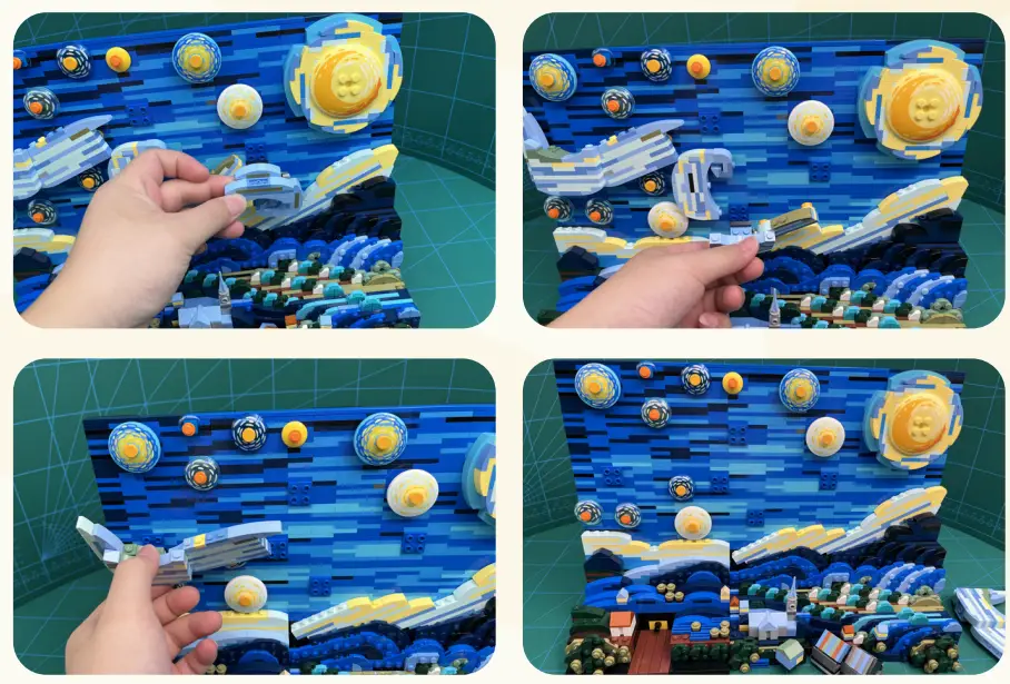 GAME OF BRICKS Light Kit for Vincent Van Gogh The Starry Night 21333-fig4