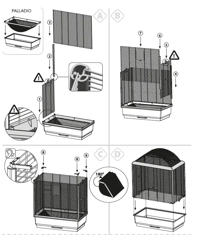 ferplast-520569-Paino-Bird-Cage-Instructions-FIG-1