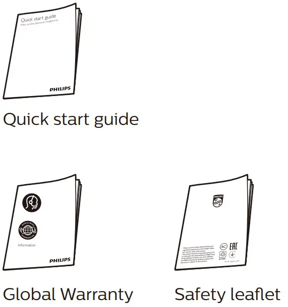 PHILIPS TAA3206 Wireless Sport Headphones 3000 Series - PHILIPS TAA3206 Wireless Sport Headphones 3000 Series- PHILIPS TAA3206 Wireless Sport Headphones 3000 Series- Quick start guide