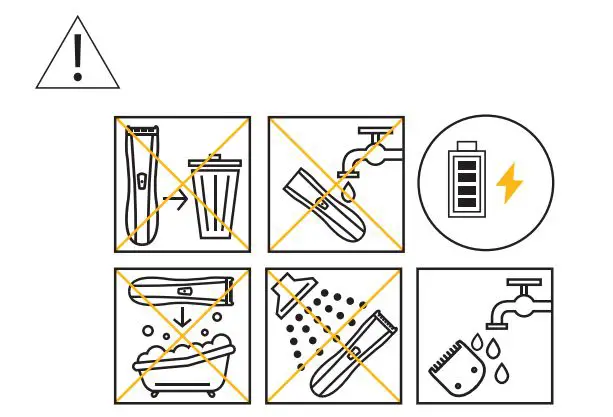 WAHL 1910 Lithium Pro Clipper - warning