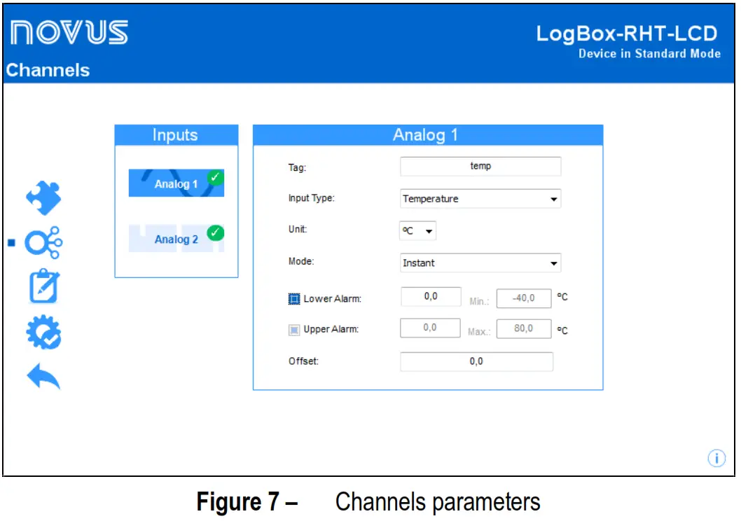 NOVUS LogBox RHT LCD Temperature and Humidity Logger - Figure 13