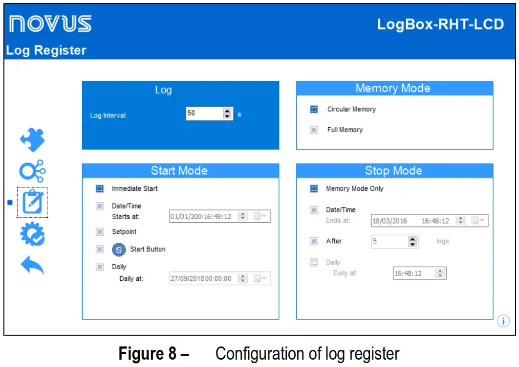 NOVUS LogBox RHT LCD Temperature and Humidity Logger - Figure 14