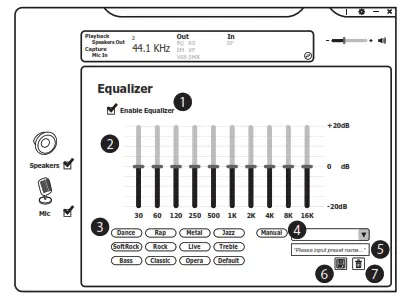 anko 42963271 Gaming Headset Virtual 7.1 Surround Sound and Vibration - Equalizer