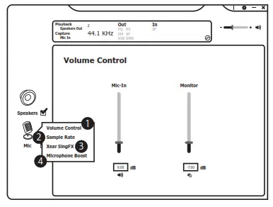 anko 42963271 Gaming Headset Virtual 7.1 Surround Sound and Vibration - Mic Setting