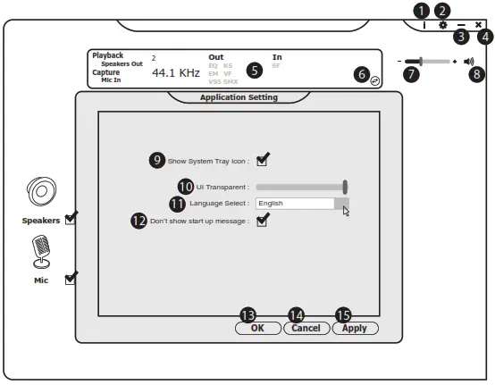 anko 42963271 Gaming Headset Virtual 7.1 Surround Sound and Vibration - User Interface