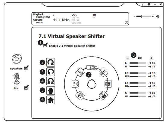 anko 42963271 Gaming Headset Virtual 7.1 Surround Sound and Vibration - Virtual Speaker Shifter