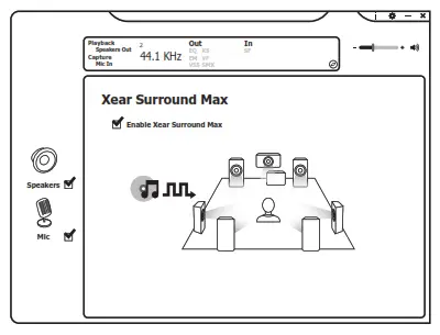 anko 42963271 Gaming Headset Virtual 7.1 Surround Sound and Vibration - Xear Surround Max