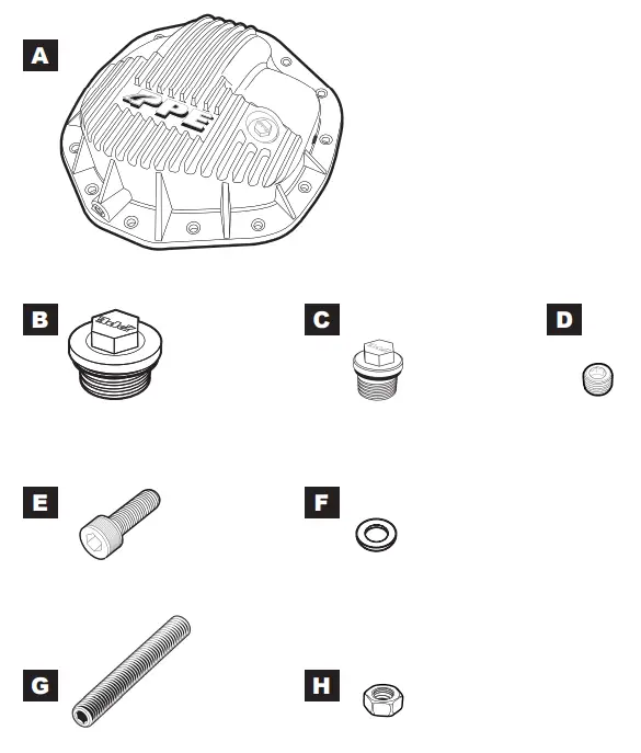 PPE 138053000 Heavy-Duty Cast Aluminum Rear Differential Cover - Figure 1