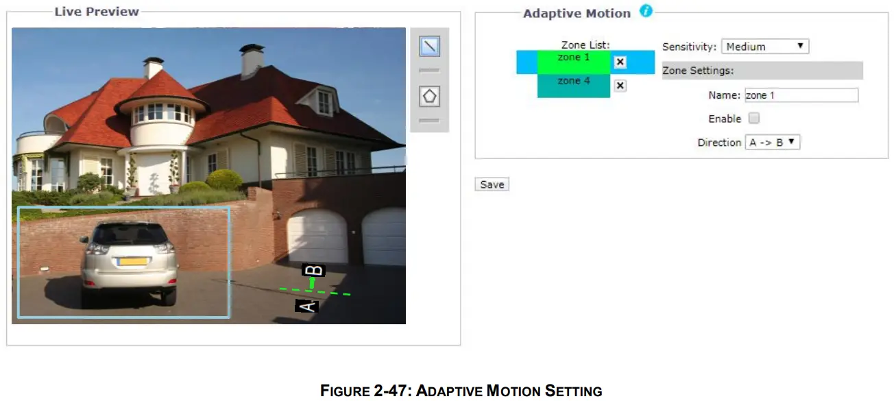 PELCO SARIX PRO 3 Series Indoor Camera - ADAPTIVE MOTION