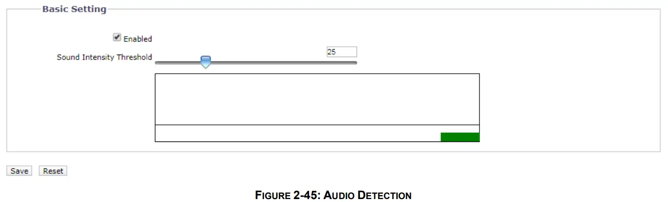 PELCO SARIX PRO 3 Series Indoor Camera - AUDIO DETECTION