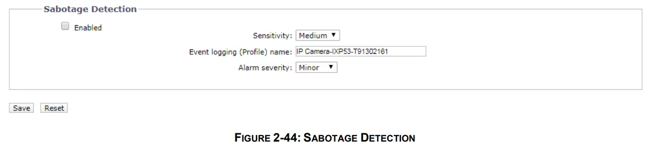 PELCO SARIX PRO 3 Series Indoor Camera - DETECTION