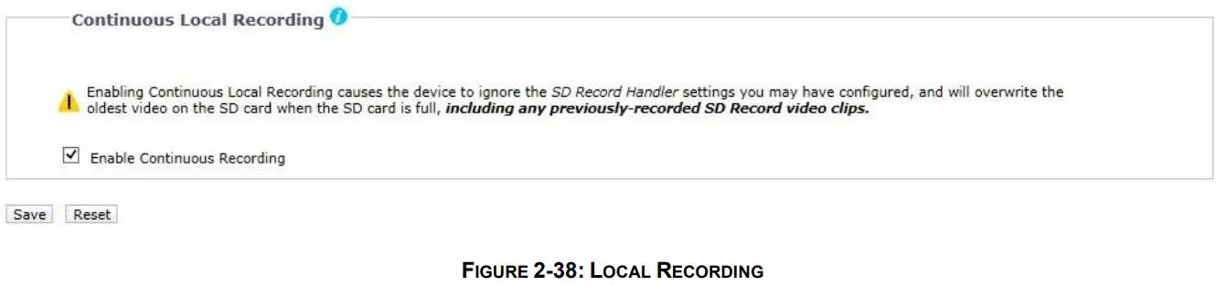 PELCO SARIX PRO 3 Series Indoor Camera - LOCAL RECORDING