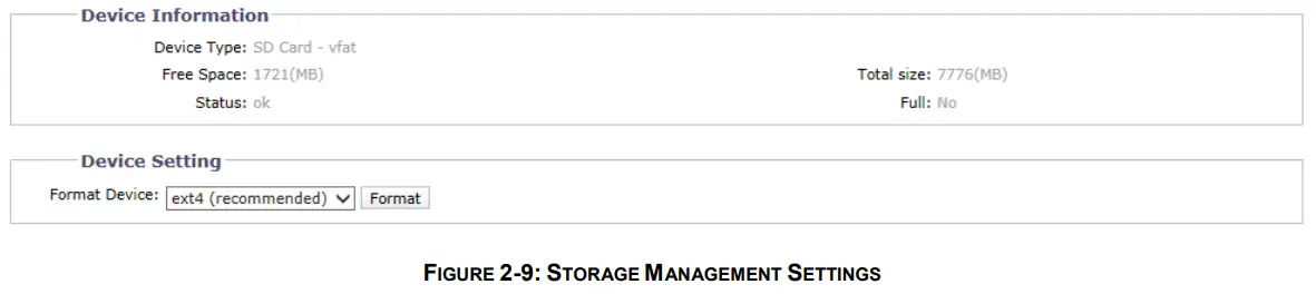 PELCO SARIX PRO 3 Series Indoor Camera - MANAGEMENT SETTINGS
