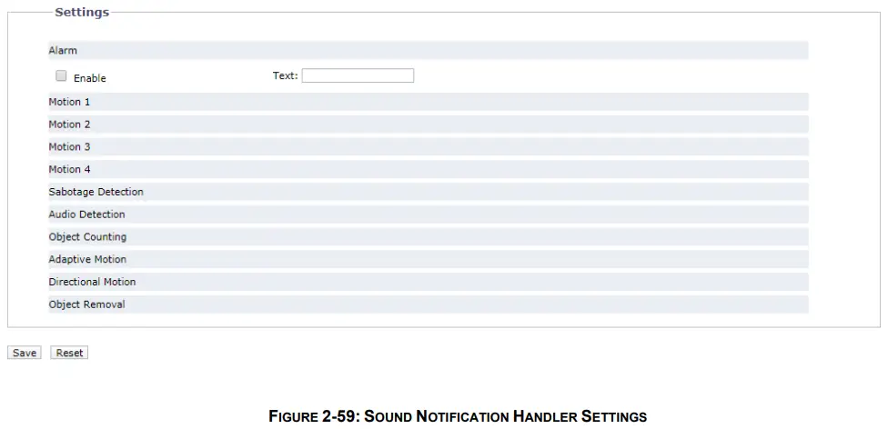 PELCO SARIX PRO 3 Series Indoor Camera - SOUND NOTIFICATION1