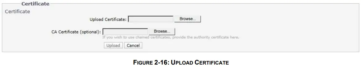 PELCO SARIX PRO 3 Series Indoor Camera - UPLOAD CERTIFICATE