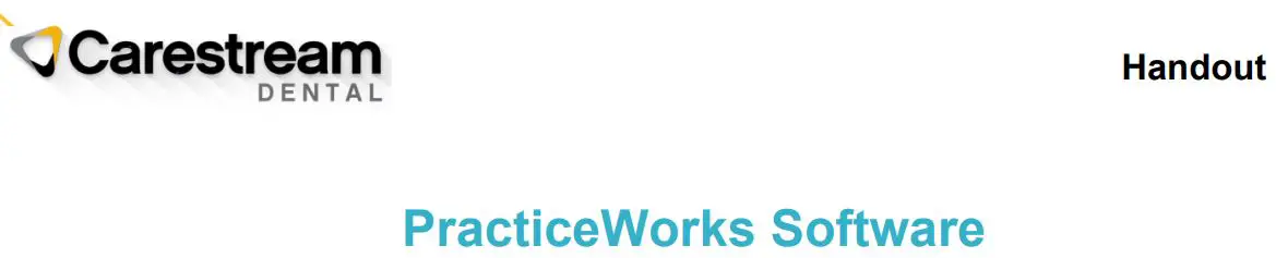 Carestream PracticeWorks Software User Manual