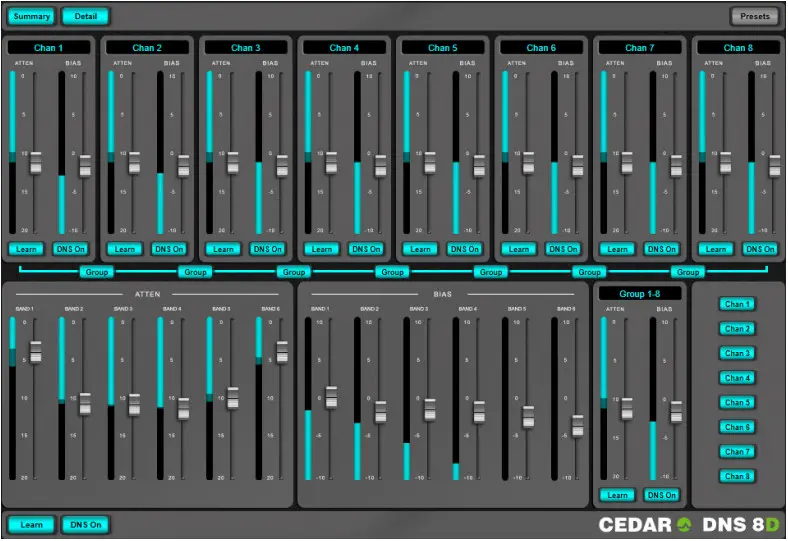 CEDAR DNS 8D Dialogue Noise Suppressor - REMOTE CONTROL