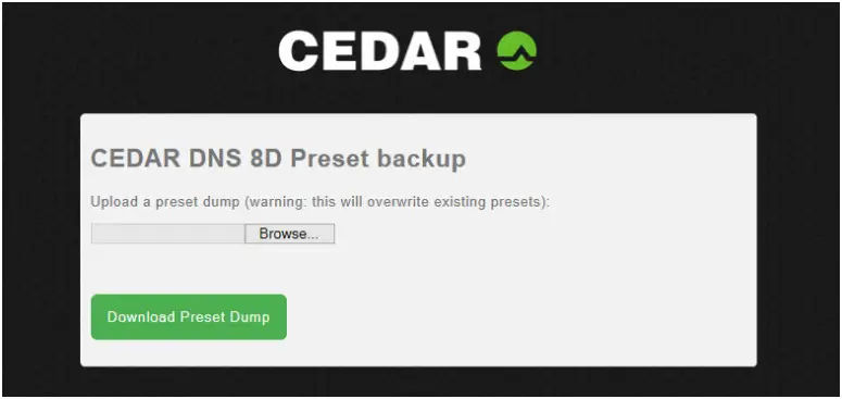 CEDAR DNS 8D Dialogue Noise Suppressor - following screen