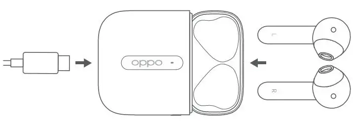 OPPO Enco Free True Wireless Headset -CHARGING