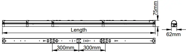 KSRLIGHTING Navara X2-4S-4ft-20w-3CCT-LED-Batten-fig-1