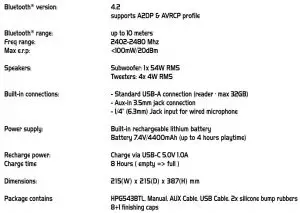 FIG 2 SPECIFICATIONS, CONNECTIONS AND BUTTONS