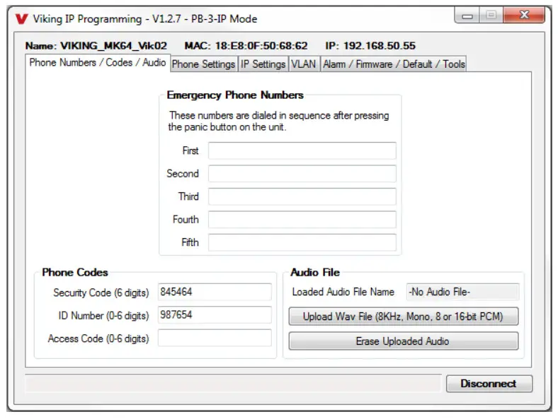 VIKING VoIP Panic Button PB-3-IP- Alternate Server