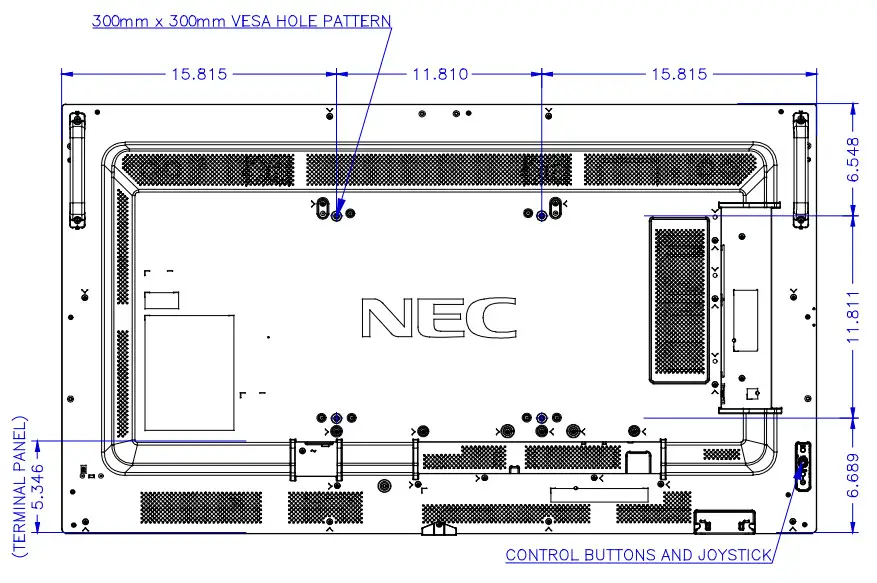 NEC MultiSync P Series Large Format LCD Display - P495