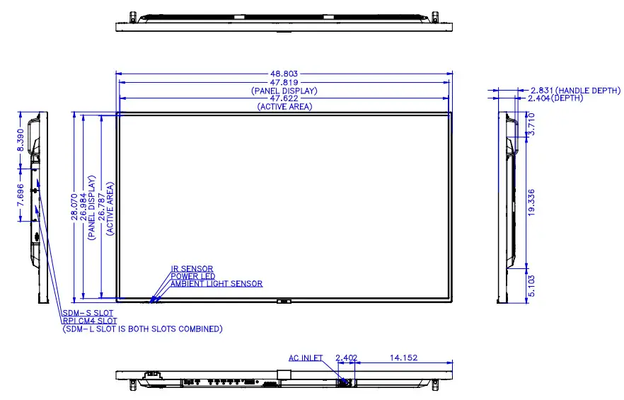 NEC MultiSync P Series Large Format LCD Display - P555