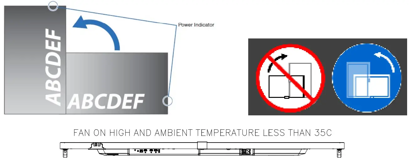 NEC MultiSync P Series Large Format LCD Display - Rotation