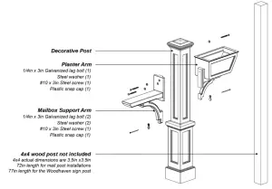 MAYNE Mail Post Assembly MIS001 - fig1