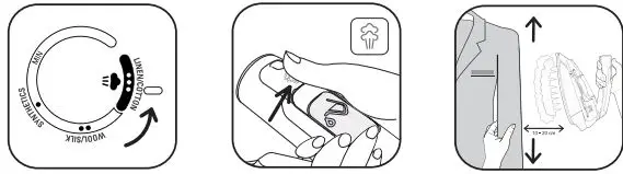 Rowenta DA1510 First Ckass Iron Steam Instructions - To remove stubborn wrinkles and creases vertically.