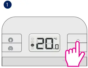 SALUS RT310SPE Radio Room Thermostat--Change temperature