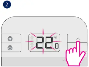 SALUS RT310SPE Radio Room Thermostat-- Setpoint temperature