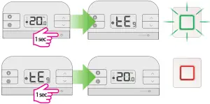 SALUS RT310SPE Radio Room Thermostat-- Test the pairing process