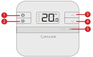 SALUS RT310SPE Radio Room Thermostat-- Turn on