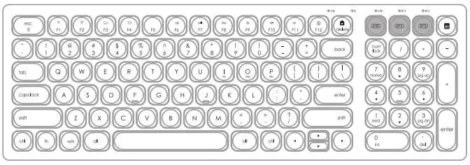 kogan KABLTKBDGRA Bluetooth and 2.4G Dual Mode
