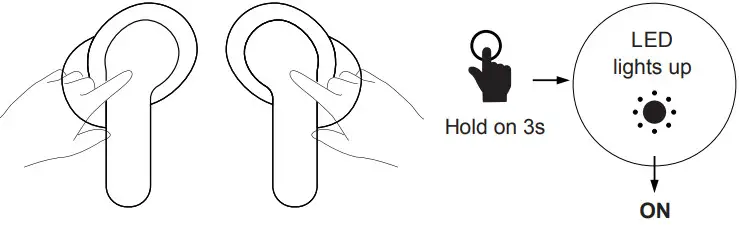 atune analog RT33 Bluetooth Headset - Mode 2