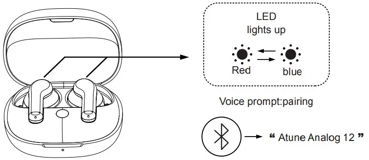 atune analog RT33 Bluetooth Headset - PAIRING