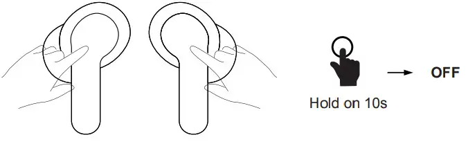 atune analog RT33 Bluetooth Headset - POWER OFF Mode 2