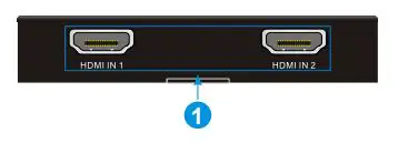 WELVAN 2x1 Switcher with HDR & amp; CEC - Rear Panel
