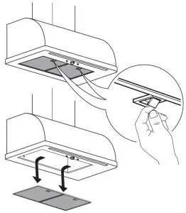 IKEA FULLSTANDIG Wall Mounted Extractor Hood - grease filter