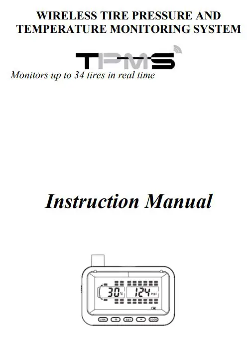 Shenzhen Maxima Electronic Technology KING330XI Bluetooth Tire Pressure Monitoring System Instruction Manual