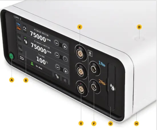 stryker 5400 052 000 Core 2 Console Arthroscopy Shaver System - Power button