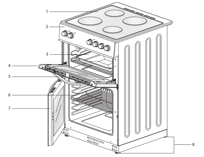 Currys CFTE60W17 Free-Standing Twin Cavity Electric Cooker 2