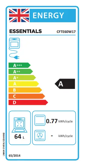 Currys CFTE60W17 Free-Standing Twin Cavity Electric Cooker 20